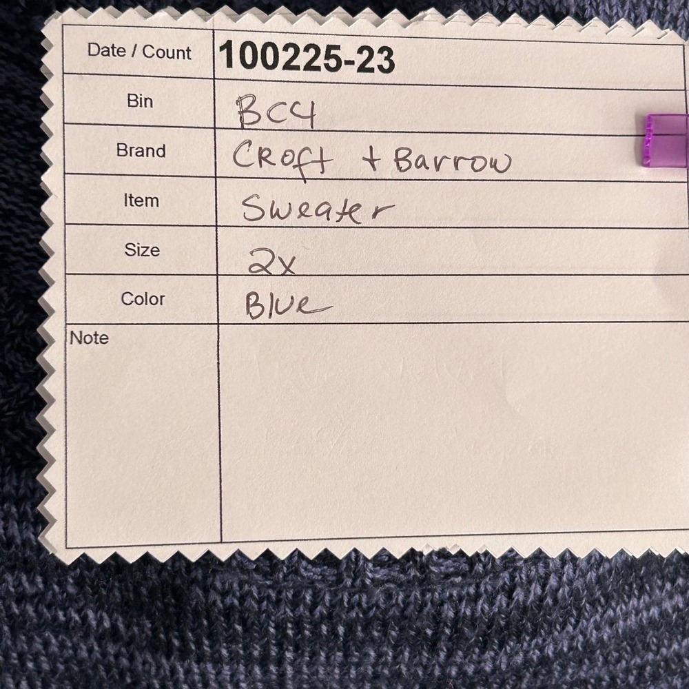 Croft‎ And Barrow Sweater Blue 2X - Picture 11 of 11